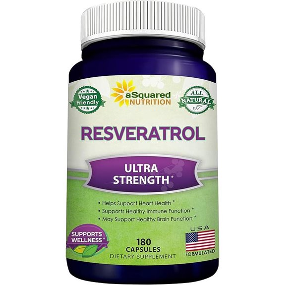 100% Natural Resveratrol 1000mg Capsules for Heart Health