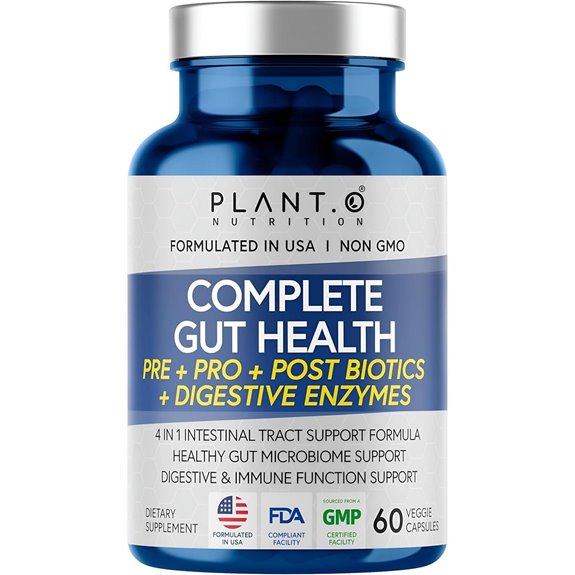 4-in-1 Gut Support Probiotic Digestive Enzymes (60 Capsules)
