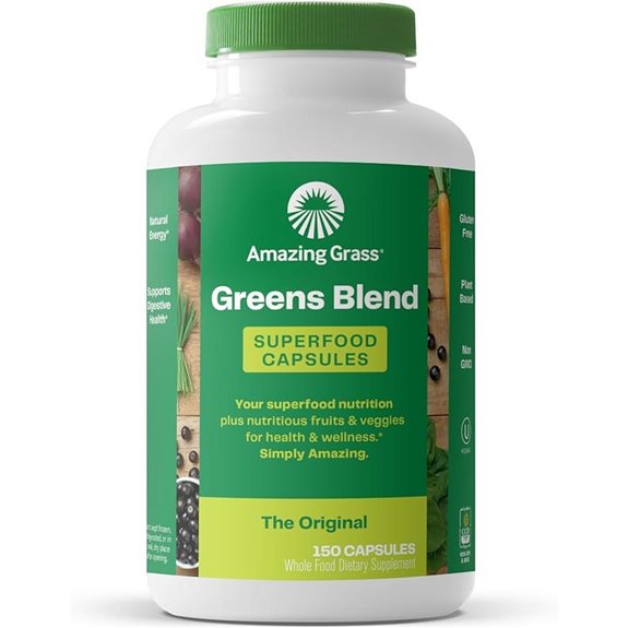 Amazing Grass Greens Blend Capsules with Spirulina & Probiotics