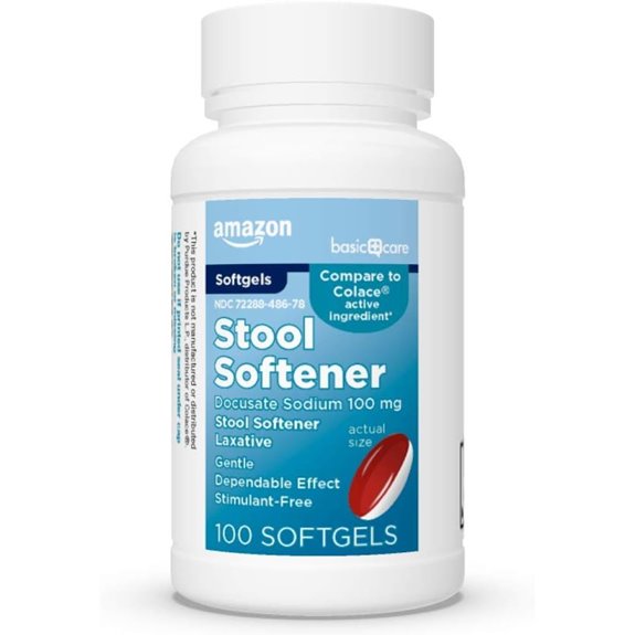 Amazon Basic Care Stool Softener 100 mg Softgels (100)