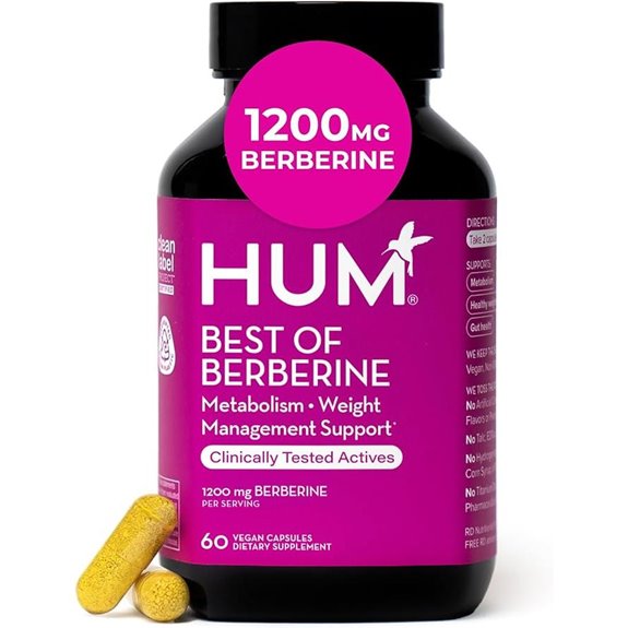 HUM Berberine 1200mg + BioPerine 60 Caps