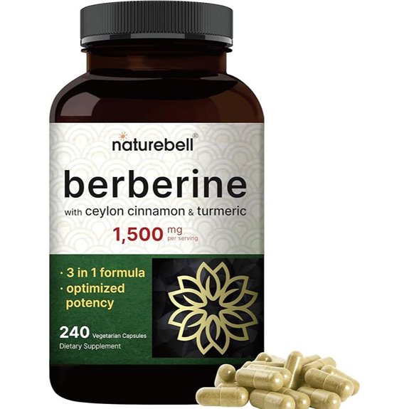 Berberine 1,500mg with Cinnamon & Turmeric (240)