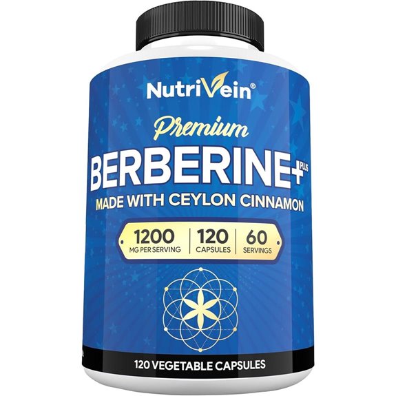 Nutrivein Berberine HCL 1200 mg with Cinnamon capsules