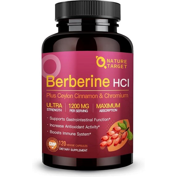 Berberine HCl 1200mg with Cinnamon & Chromium