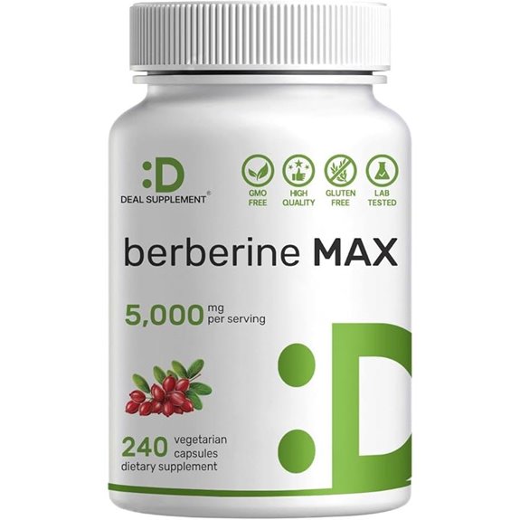 Berberine Max with Turmeric 5,000mg Veggie Capsules