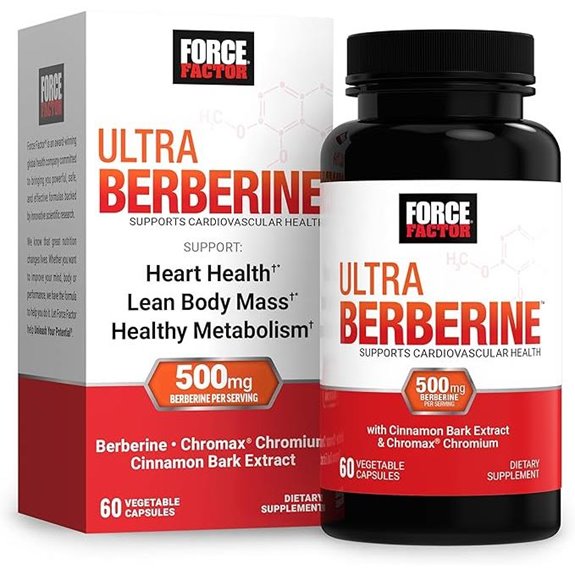 Force Factor Ultra Berberine with Chromium & Cinnamon Bark (60 Capsules)