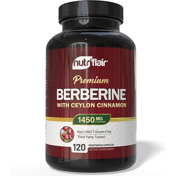 NutriFlair Berberine with Cinnamon 1450mg Supplement