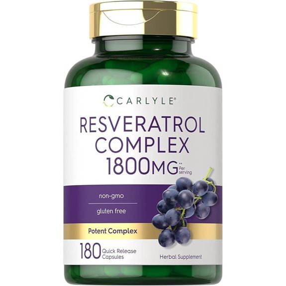 Carlyle Resveratrol Supplement 1800mg (180 Caps)