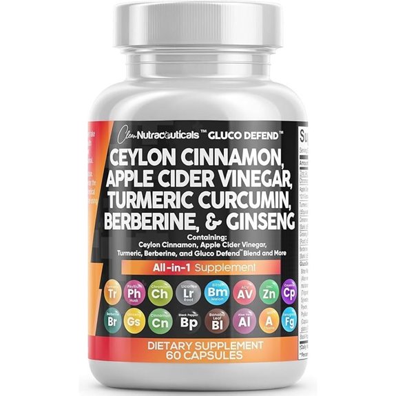 Ceylon Cinnamon Berberine Turmeric Apple Cider Vinegar Supplement
