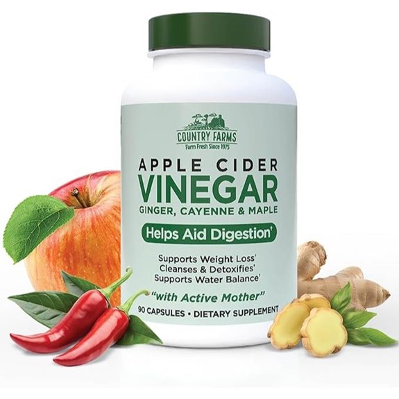 Country Farms Apple Cider Vinegar Capsules with Ginger and Cayenne