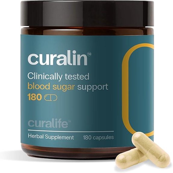 Curalin Blood Sugar Complex: 9 Herbs 180 Capsules