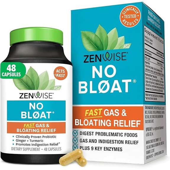 Zenwise No Bloat Digestive Enzymes with Probiotics