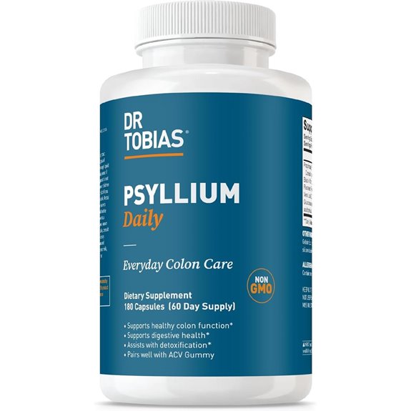 Dr. Tobias Psyllium Daily Fiber Capsules with Bentonite