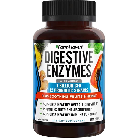 FarmHaven Digestive Enzymes with Probiotics (60 Caps)