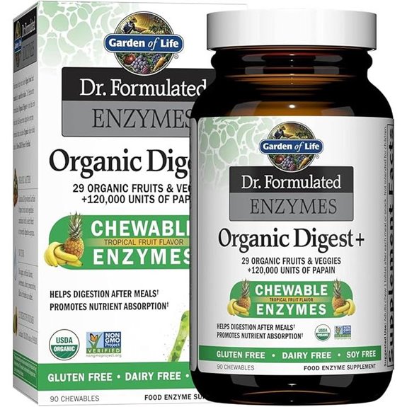 Garden of Life Digestive Enzymes Papain Bromelain Lipase