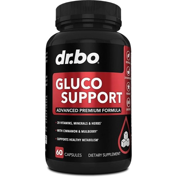 Gluco Support Supplement Capsules with Metabolic Vitamins