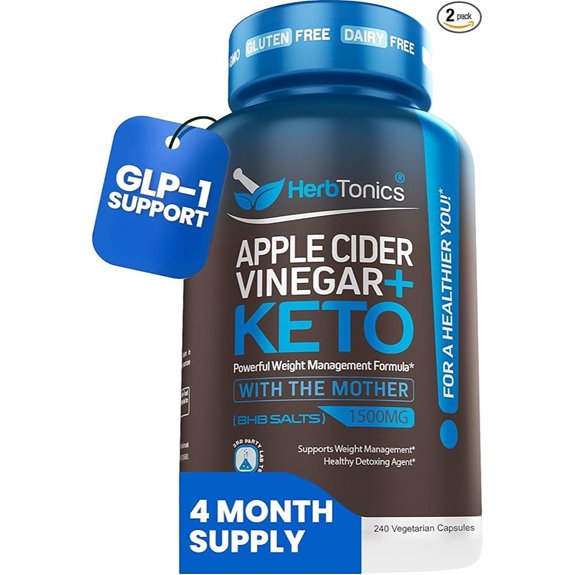 Herbtonics Apple Cider Vinegar with Keto BHB Capsules