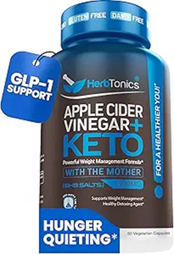 Herbtonics GLP-1 Support with Apple Cider Vinegar Capsules