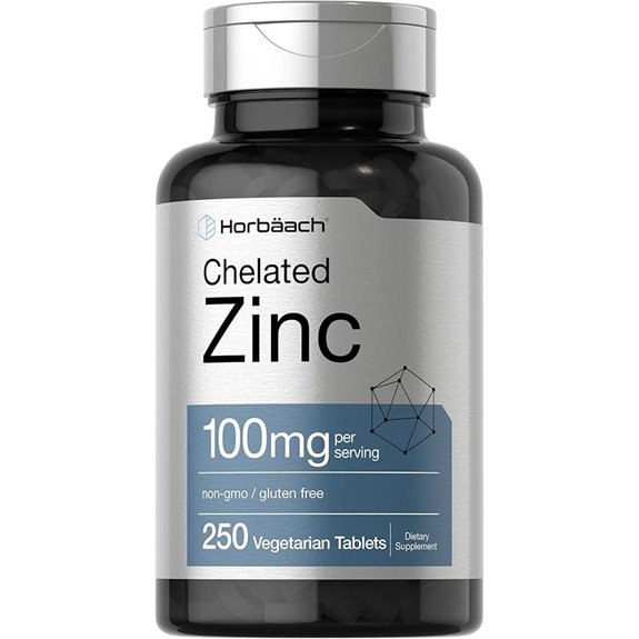 Horbäach Chelated Zinc Supplement 100mg (250 Tablets)