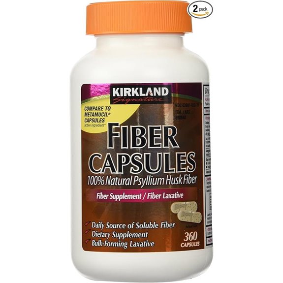 Kirkland Signature Kirkland Fiber Capsules 2 Pack (360 Capsules Each)