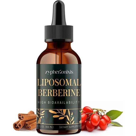 Liposomal Berberine HCL Supplement Drops with Cinnamon