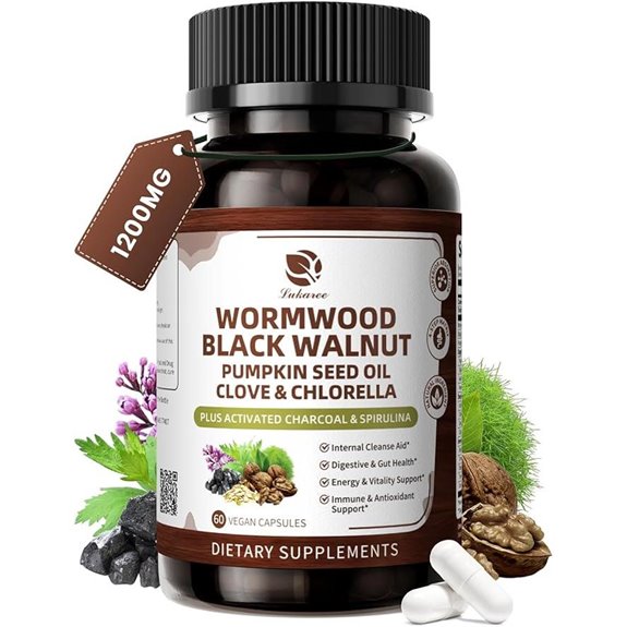 Lukaree Wormwood Cleanse: Ultra Digestive Health Probiotic Capsules