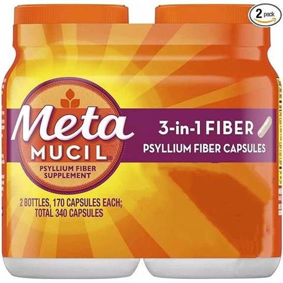 Metamucil Fiber Therapy for Regularity Fiber Supplement 340 Capsules