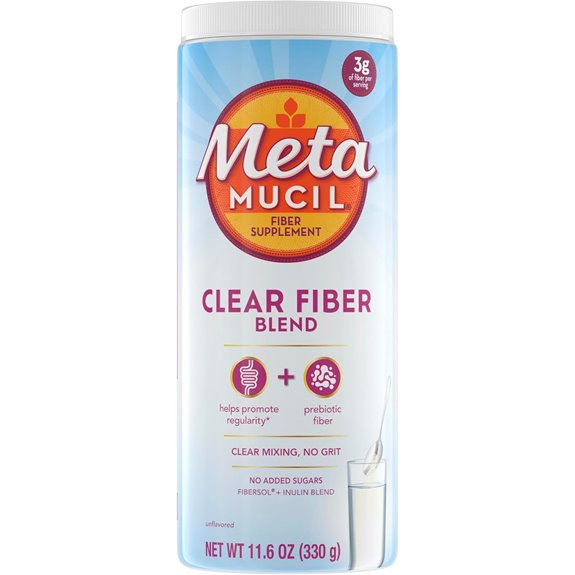 Metamucil Fiber Supplement Unflavored Clear Powder 75 tsp