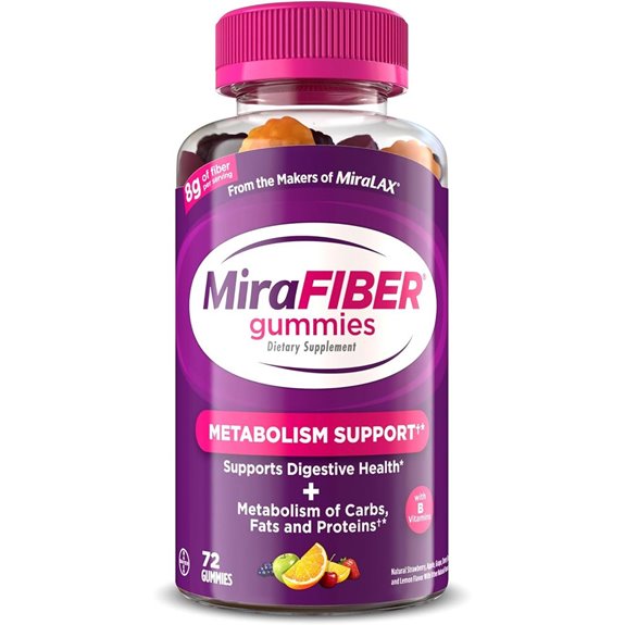 MiraFIBER Fiber Gummies with B Vitamins (72 Ct)