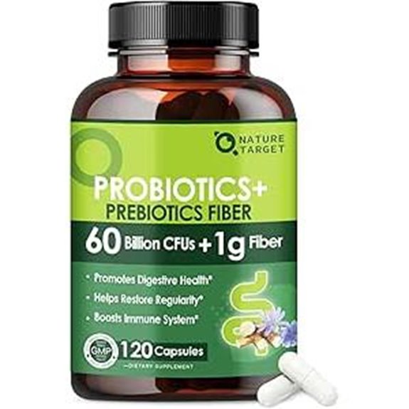 Nature Target Probiotic + Prebiotic Fiber Supplement (120 Veggie Caps)