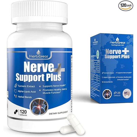 Nerve Support Plus: Turmeric ALA B12 120 Caps