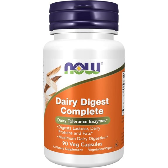 NOW Dairy Digest Complete 90 Veg Capsules
