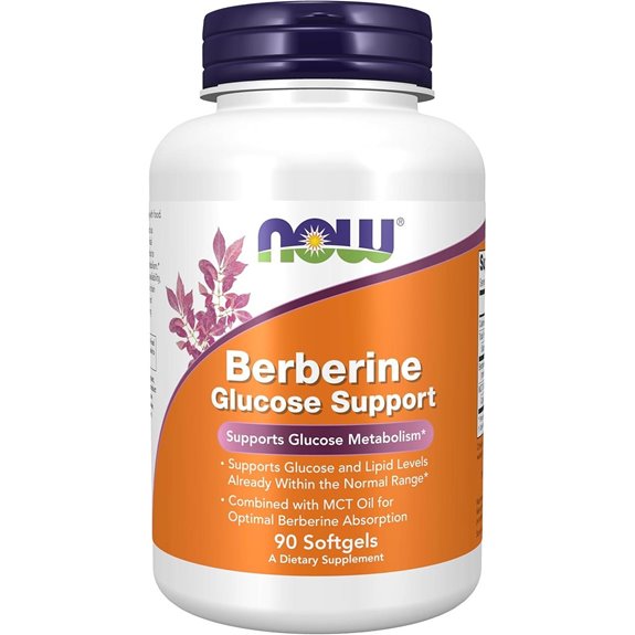 NOW Foods Berberine Glucose Support with MCT Oil (90 Softgels)