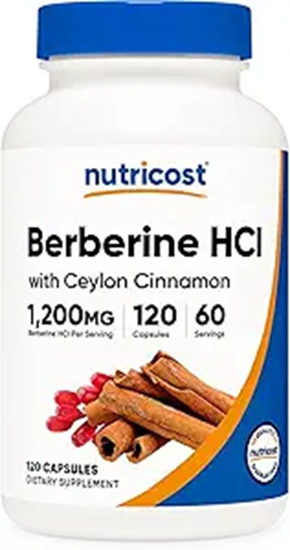 Nutricost Berberine HCl with Cinnamon Capsules