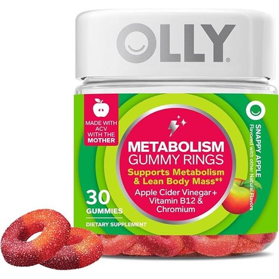 OLLY Metabolism Gummies with Apple Cider Vinegar 30 Count