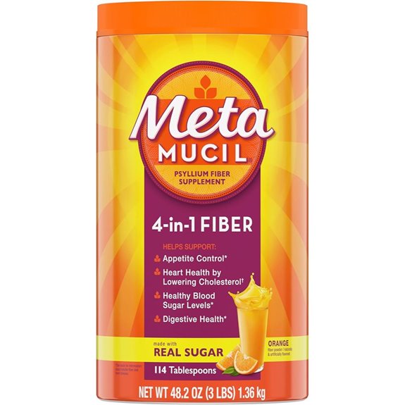 Metamucil 4-in-1 Psyllium Husk Fiber Supplement (Orange)