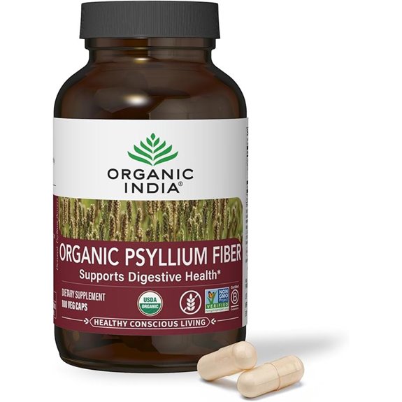 Organic India Psyllium Husk Capsules – Fiber Source (180)