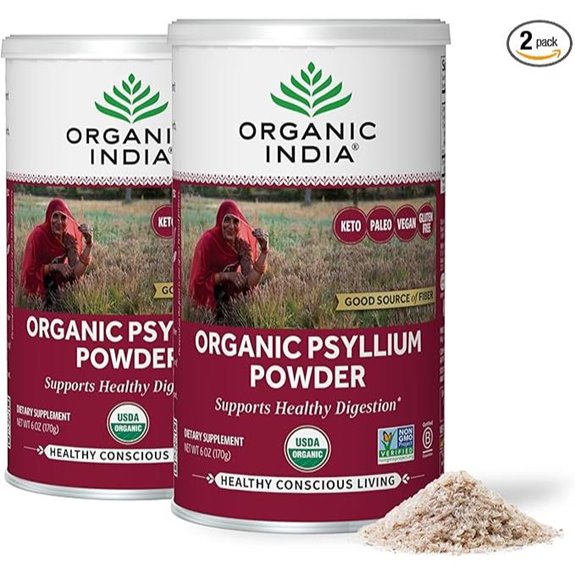 Organic India Psyllium Powder - Fine Grain 6 oz (Pack of 2)