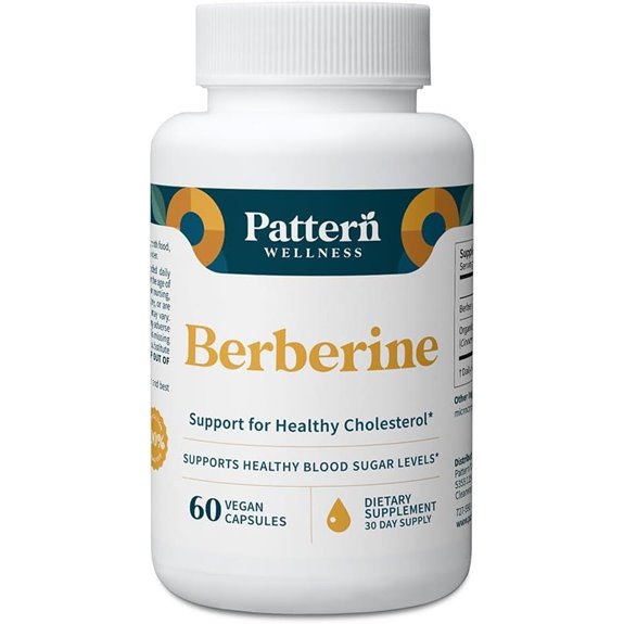Pattern Wellness Berberine Supplement with Cinnamon (60 Capsules)