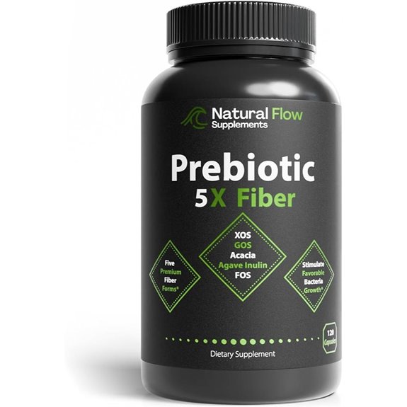 Prebiotic Fiber Supplement 5-in-1 capsules for gut support