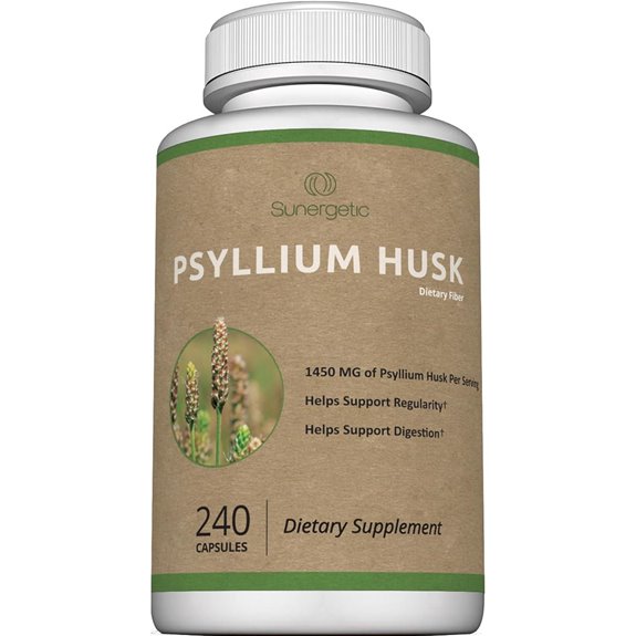 Premium Psyllium Husk Fiber Supplement 1450mg 240 Capsules
