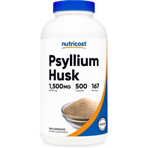 Nutricost Psyllium Husk 1500mg 500 Capsules