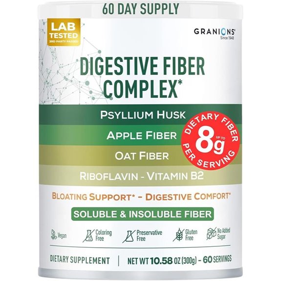 Psyllium Husk Powder: Digestive Fiber Gut Health 60 Serves