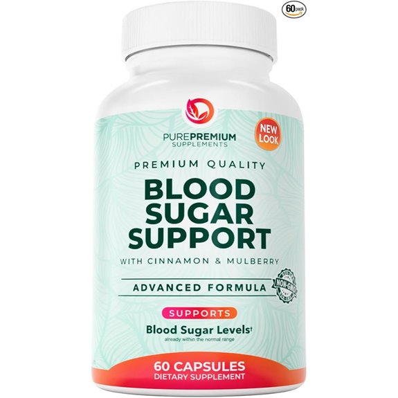 PurePremium Blood Sugar Support Supplement with Cinnamon Chromium 60ct