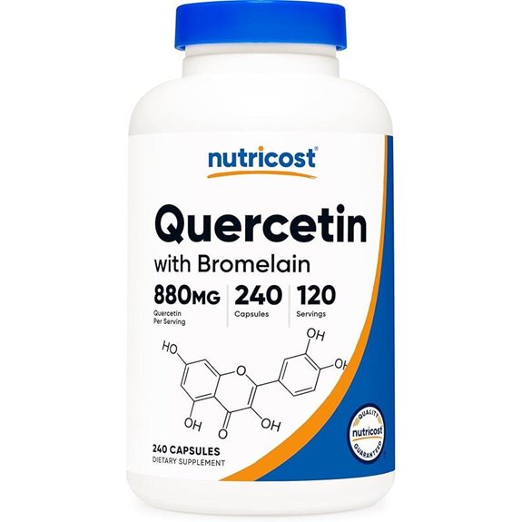 Nutricost Quercetin 880mg + Bromelain 165mg (240vc)