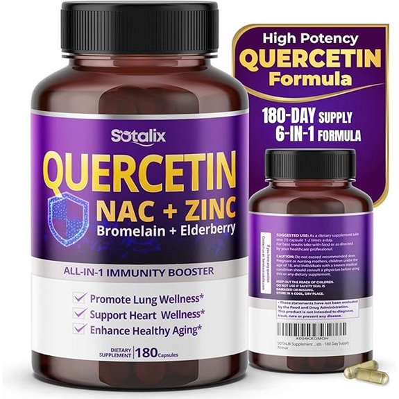 Quercetin 98% with Bromelain Zinc D3 Elderberry