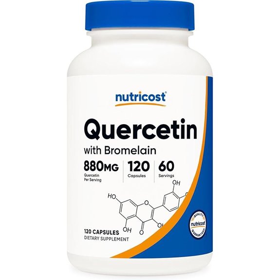 Quercetin with Bromelain 880mg/165mg 120 Capsules