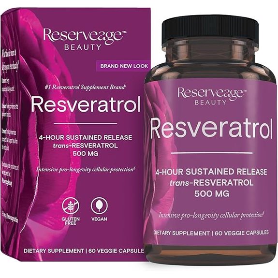 reserveage resveratrol 500 mg supplement 60 capsules