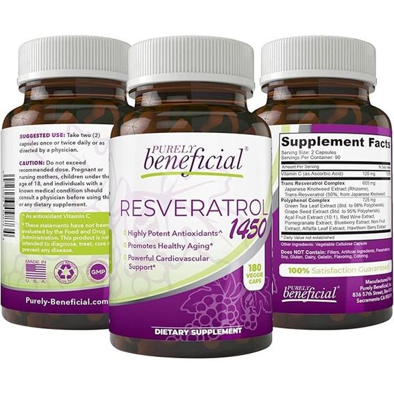 PURELY Resveratrol 1450mg Antioxidant & Cardio Support