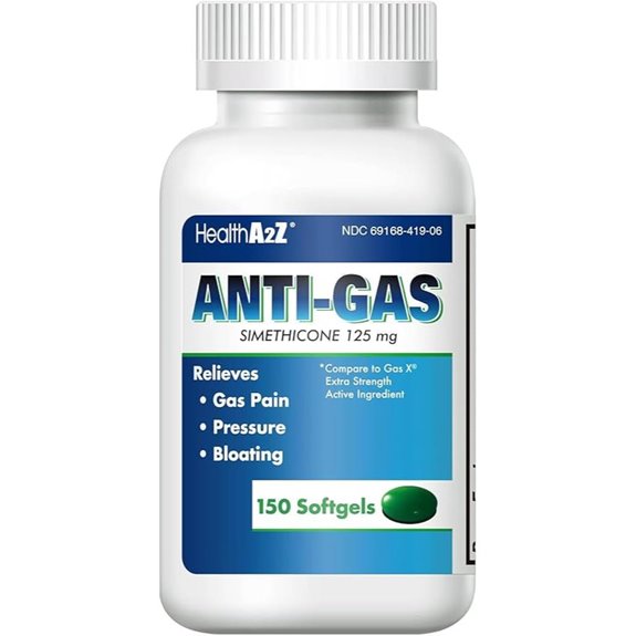 HealthA2Z Simethicone Gas Relief 125mg (150 Count)